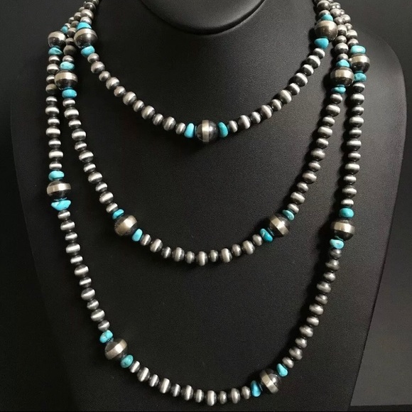 Sterling silver Sleeping Beauty Turquoise Necklace